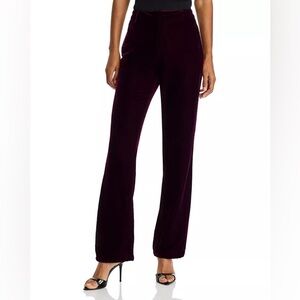 Steve Madden Women's Velvet Wide Leg Pants in Rich Purple
